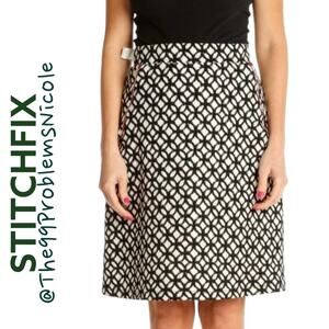 Stitchfix Black and White Skirt with Zippers